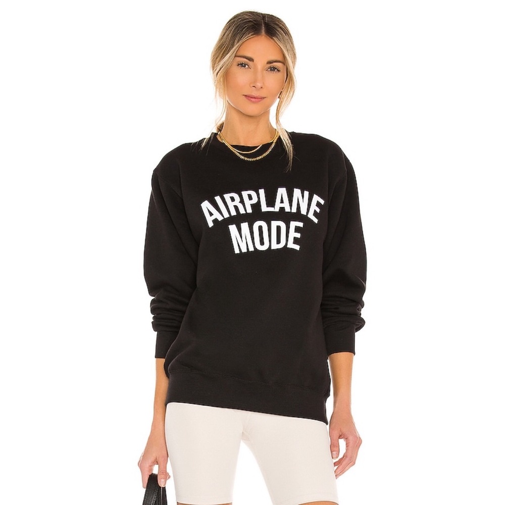 Revolve Departure Airplane Mode Sweatshirt Black S